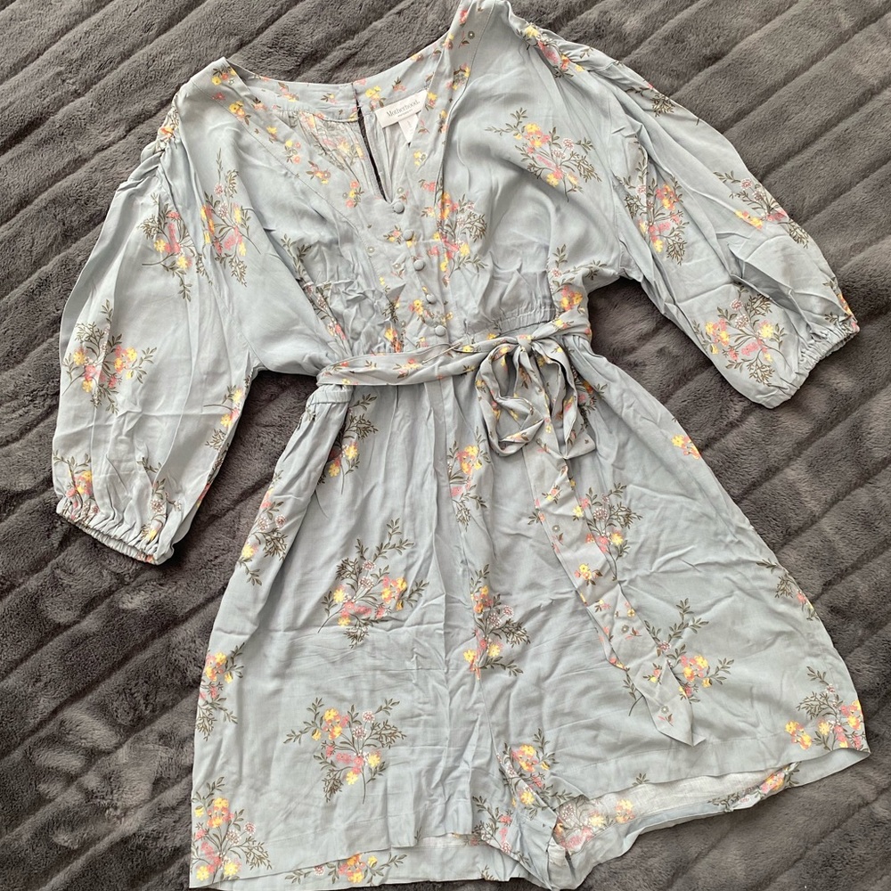 Blue Floral Maternity Dress size large